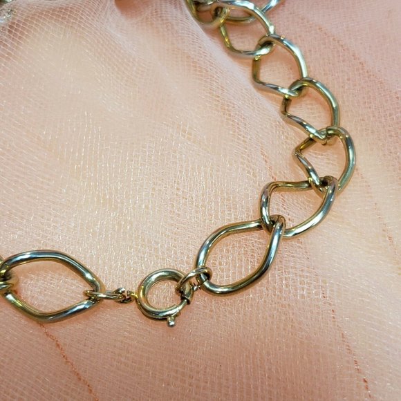 Vintage Signed Hobe Gold tone Pendant Necklace 30" Long Chain Cone Pendant - Picture 8 of 12